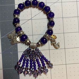 Amethyst stretch bracelet NWOT